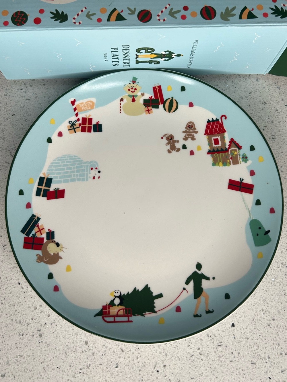 Williams Sonoma | Elf the Movie Dessert Plates (Set of Four)